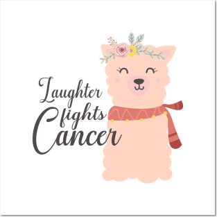 'Laughter Fights' Cancer Awareness Shirt Posters and Art